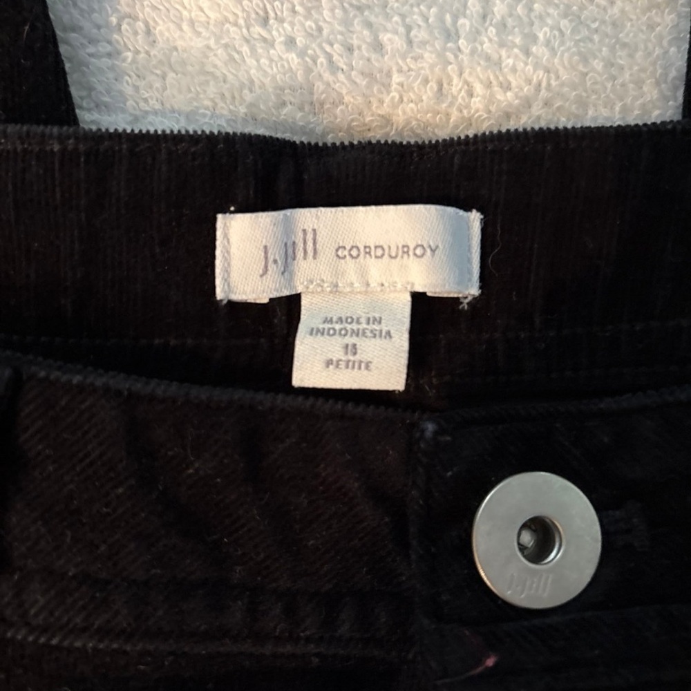 J. Jill Women’s Classic Black Corduroy Trousers - Picture 3 of 5